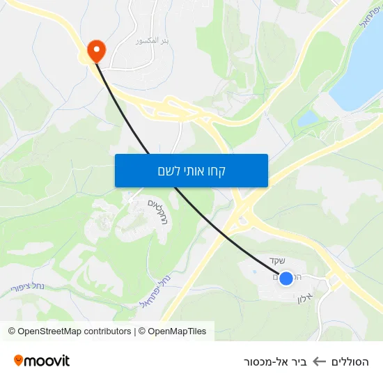 מפת הסוללים לביר אל-מכסור