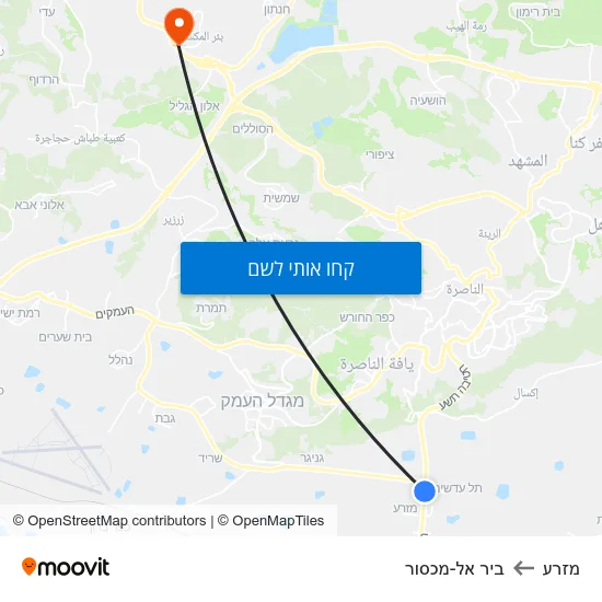 מפת מזרע לביר אל-מכסור