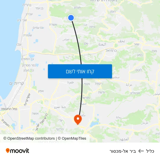 מפת כליל לביר אל-מכסור
