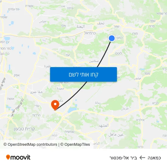 מפת כמאנה לביר אל-מכסור