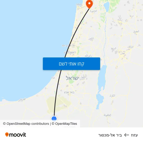 מפת עזוז לביר אל-מכסור