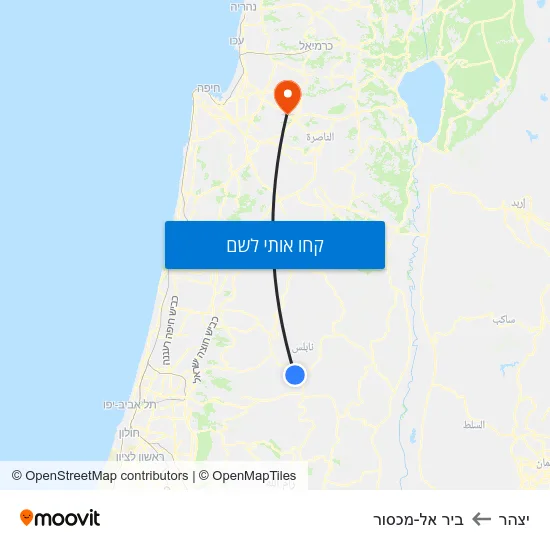 מפת יצהר לביר אל-מכסור