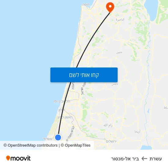 מפת עשרת לביר אל-מכסור