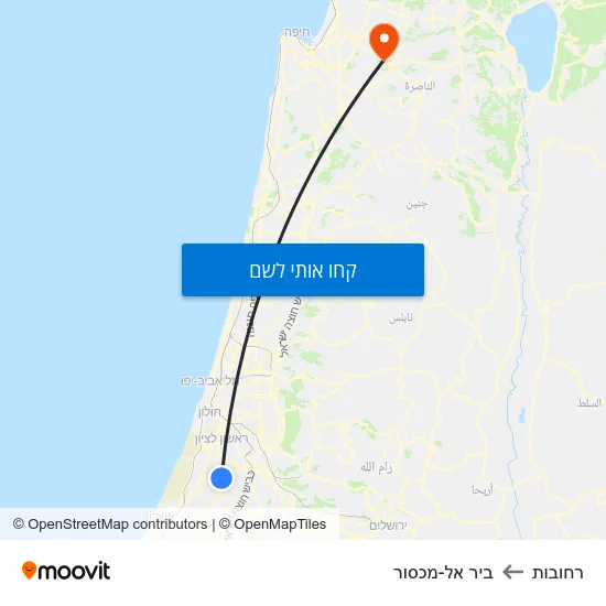מפת רחובות לביר אל-מכסור