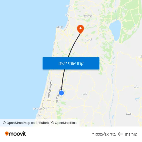 מפת צור נתן לביר אל-מכסור