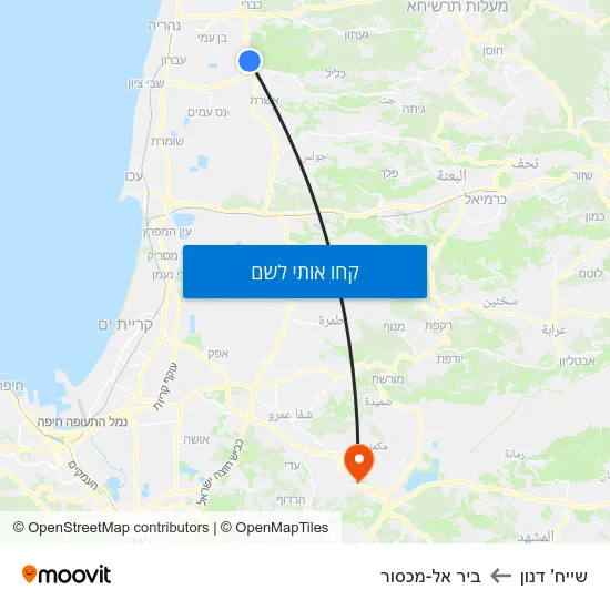 מפת שייח' דנון לביר אל-מכסור