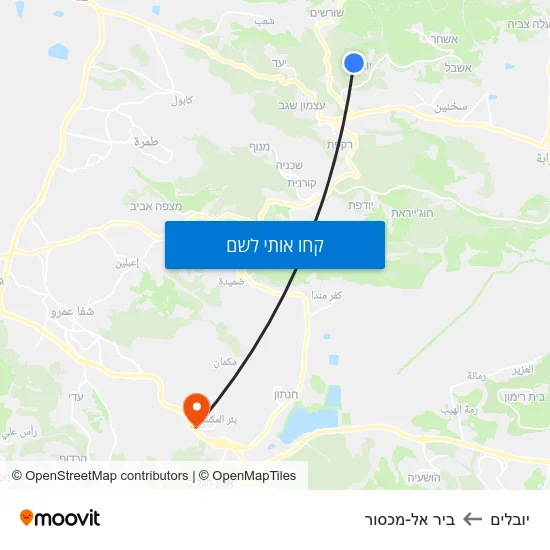 מפת יובלים לביר אל-מכסור