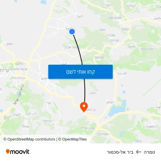מפת טמרה לביר אל-מכסור
