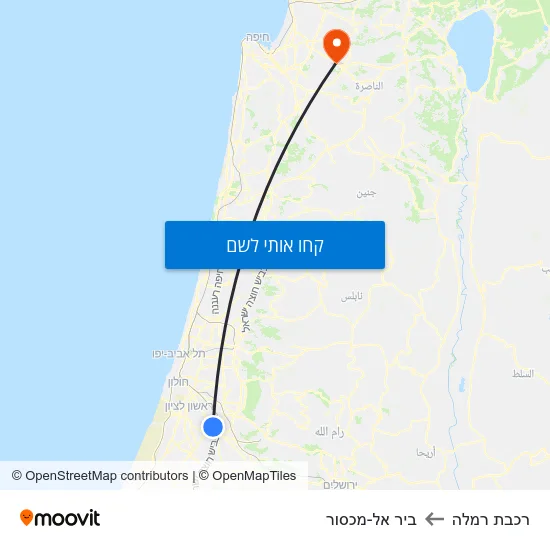 מפת רכבת רמלה לביר אל-מכסור
