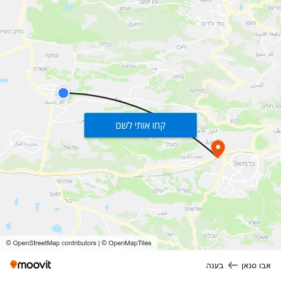 מפת אבו סנאן לבענה