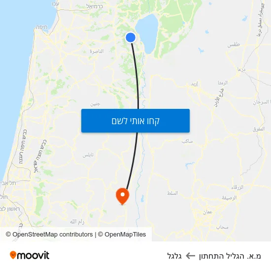 מפת מ.א. הגליל התחתון לגלגל