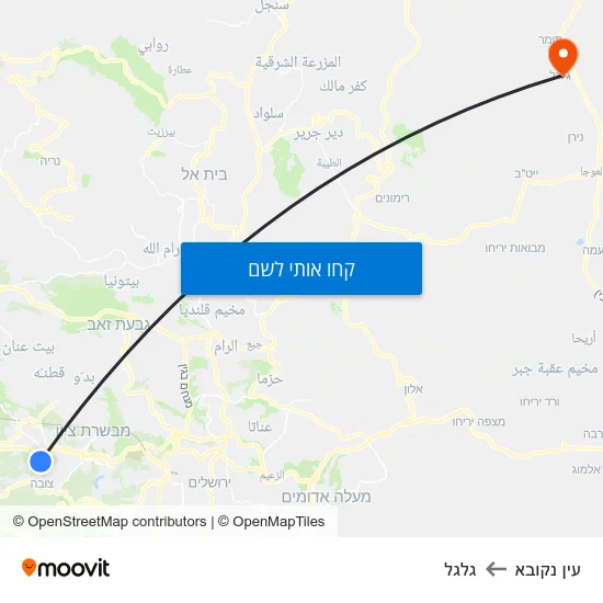 מפת עין נקובא לגלגל