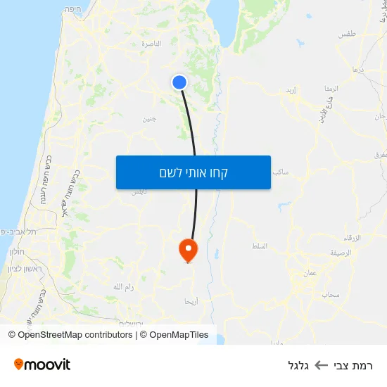 מפת רמת צבי לגלגל