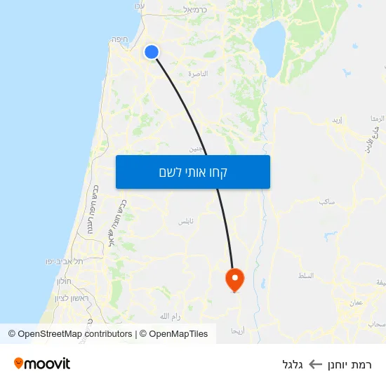 מפת רמת יוחנן לגלגל