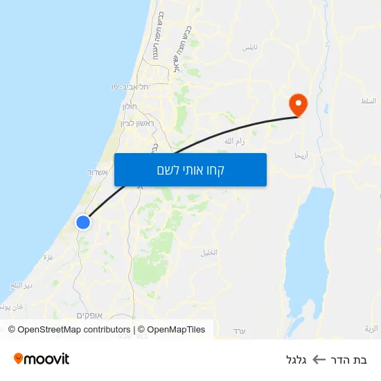 מפת בת הדר לגלגל