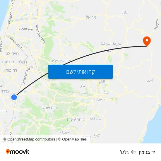 מפת יד בנימין לגלגל