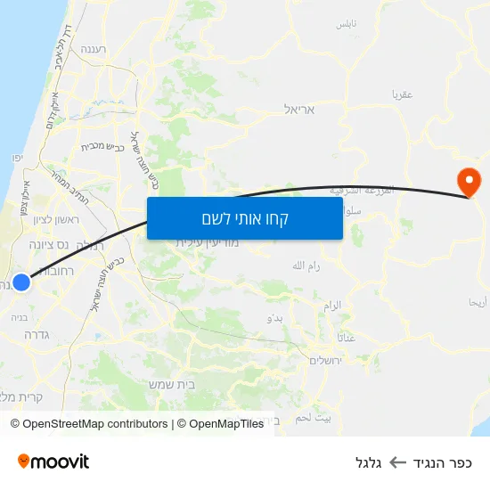 מפת כפר הנגיד לגלגל