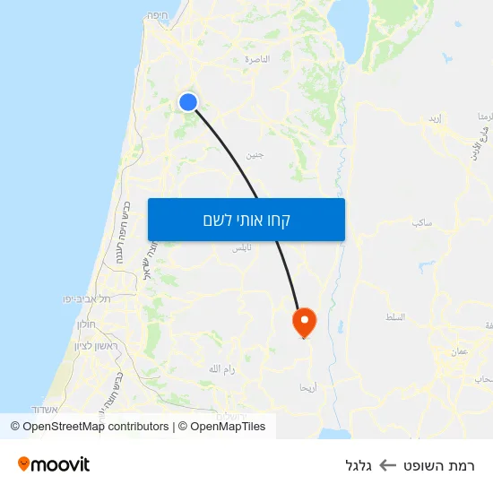 מפת רמת השופט לגלגל