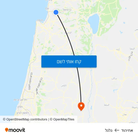 מפת אחיהוד לגלגל