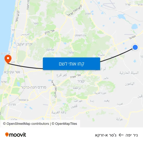 מפת ניר יפה לג'סר א-זרקא