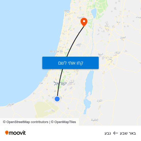 מפת באר שבע לגבע