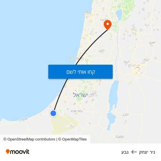 מפת ניר יצחק לגבע