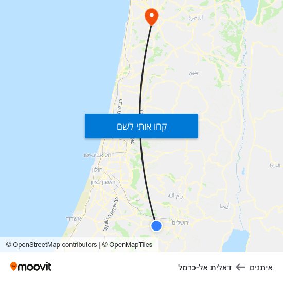 מפת איתנים לדאלית אל-כרמל
