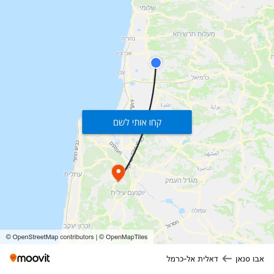 מפת אבו סנאן לדאלית אל-כרמל