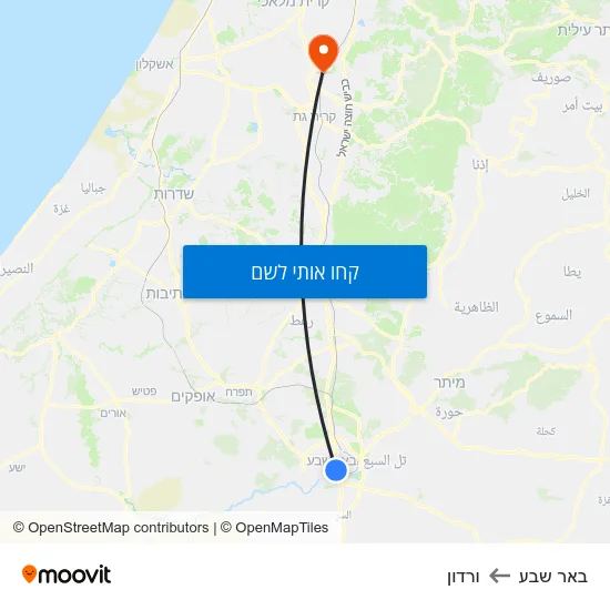 מפת באר שבע לורדון