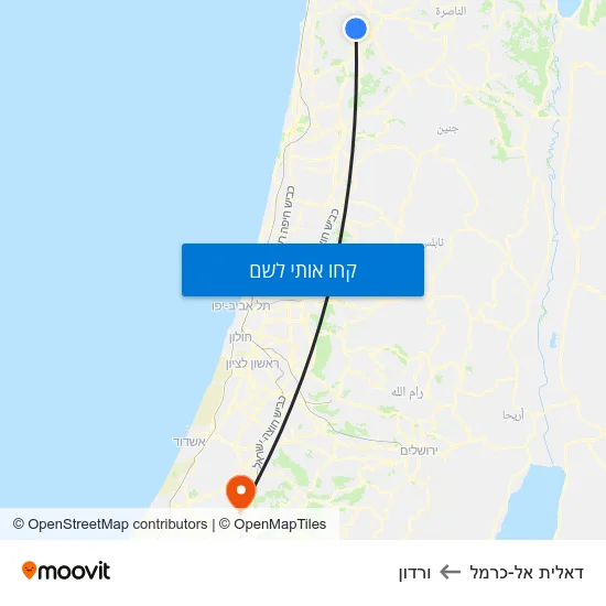 מפת דאלית אל-כרמל לורדון