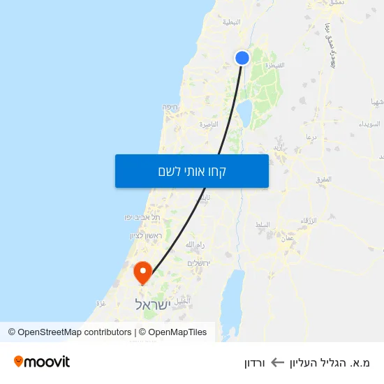 מפת מ.א. הגליל העליון לורדון