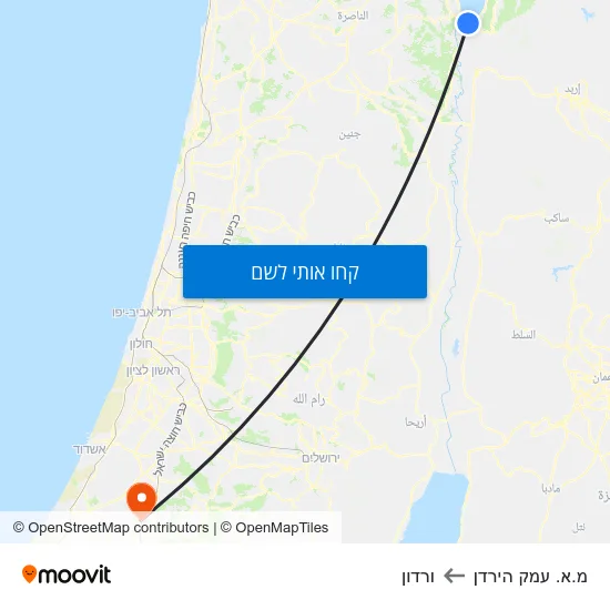 מפת מ.א. עמק הירדן לורדון