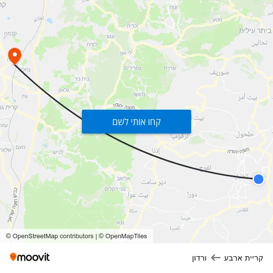 מפת קריית ארבע לורדון