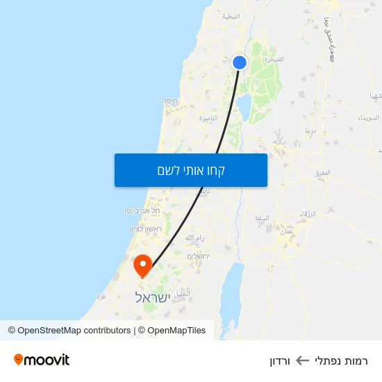 מפת רמות נפתלי לורדון