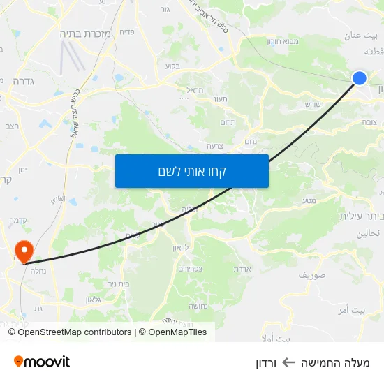 מפת מעלה החמישה לורדון