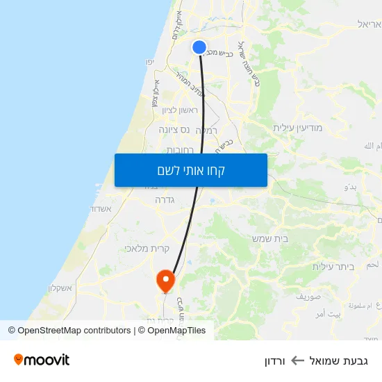 מפת גבעת שמואל לורדון