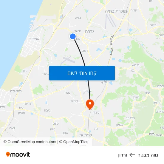 מפת נווה מבטח לורדון