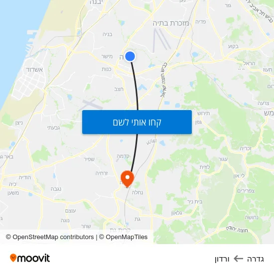 מפת גדרה לורדון