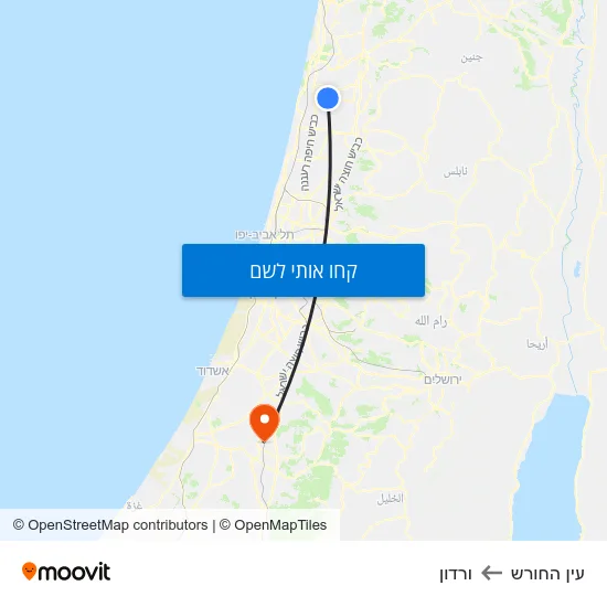 מפת עין החורש לורדון