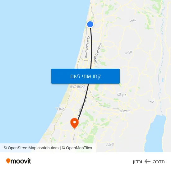מפת חדרה לורדון
