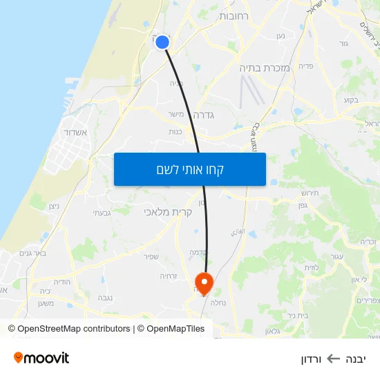 מפת יבנה לורדון