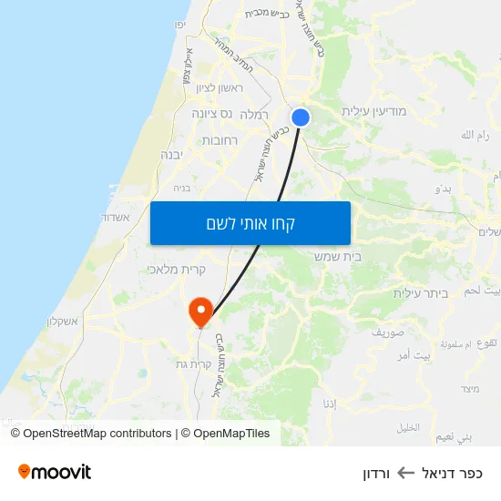 מפת כפר דניאל לורדון