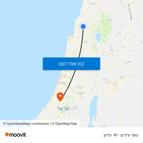 מפת כפר ורדים לורדון