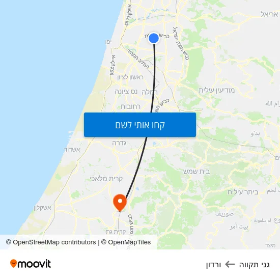 מפת גני תקווה לורדון