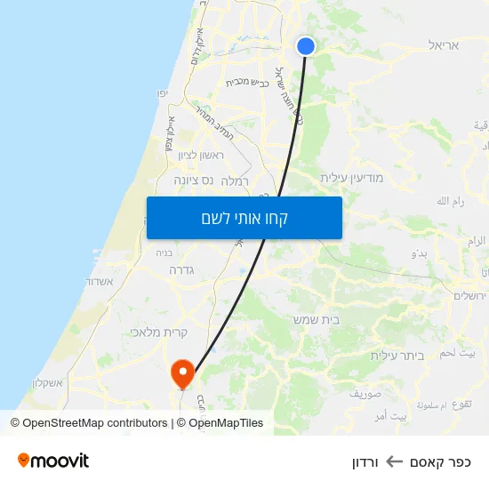 מפת כפר קאסם לורדון