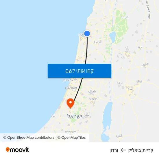 מפת קריית ביאליק לורדון