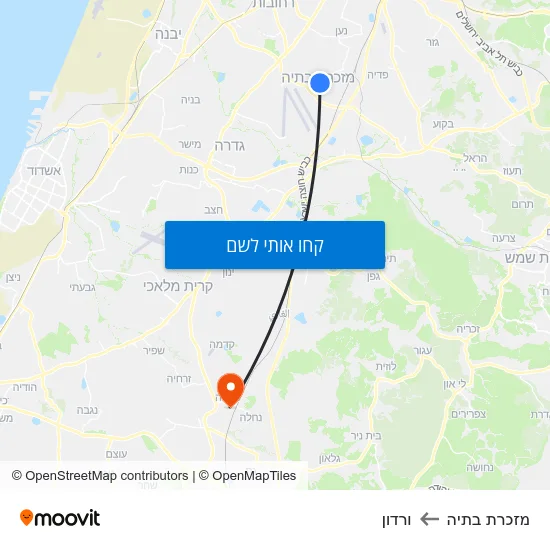 מפת מזכרת בתיה לורדון