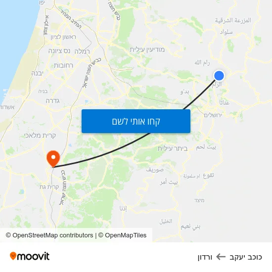 מפת כוכב יעקב לורדון