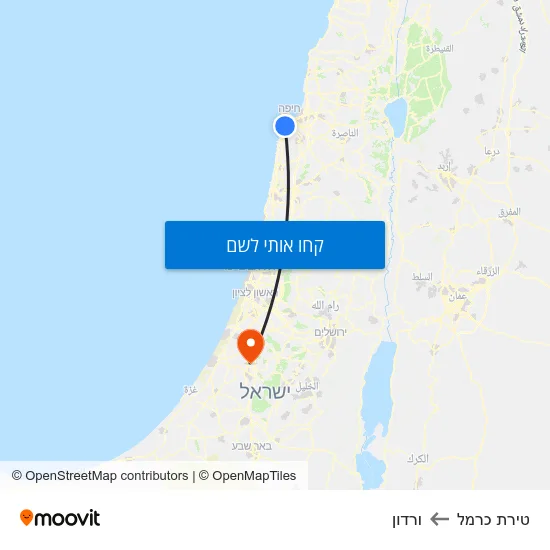 מפת טירת כרמל לורדון