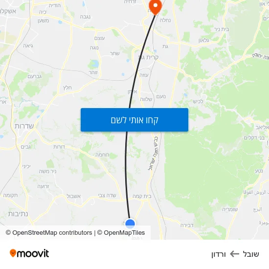 מפת שובל לורדון